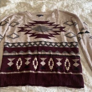 American Eagle Aztec Print Sweater